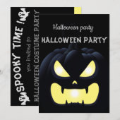 不気味 | かぼちゃ 大人ハロウィンパーティーの招待状 招待状 (正面/裏面)