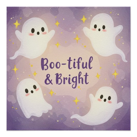 不気味&きらめく: Boo-Healy Halloween Greetings ポスター (正面)