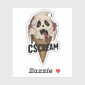 不気味,アイスクリーム,幽霊,ハロウィーン,ホラー,怖い シール (シート)