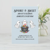 不気味&スウィートハロウィーン誕生日招待状 招待状 (スタンド正面)