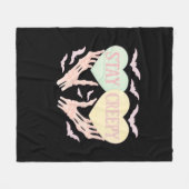 不気味 – スケルトンハンドホールドハートSweet And Sp フリースブランケット (正面(横))