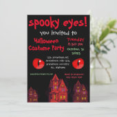 不気味 |ハロウィンシンプルアダルトパーティの招待状 招待状 (スタンド正面)