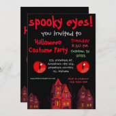 不気味 |ハロウィンシンプルアダルトパーティの招待状 招待状 (正面/裏面)