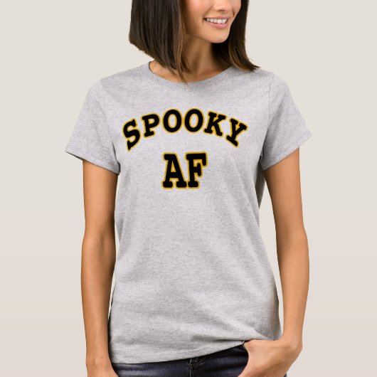 不気味AF – ハロウィーンの醜いTシャツ Tシャツ (正面)