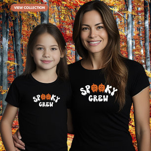不気味Crew Halloween Matching Family Women's Tシャツ