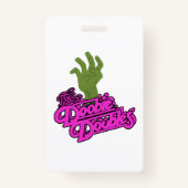 不気味Doobie Doubleハロウィーン名タグ バッジ (正面)