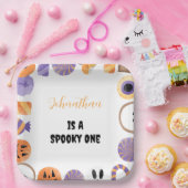 "不気味one"ハロウィーン1歳の誕生日パーティープレート ペーパープレート (パーティー)