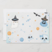 不気味One Halloween幽霊1st Birthday写真 招待状 (裏面)