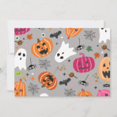 不気味One Halloween幽霊1st Birthday写真 招待状 (裏面)