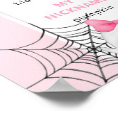 不気味One Halloween誕生日ピンク写真マイルストーン ポスター (角)