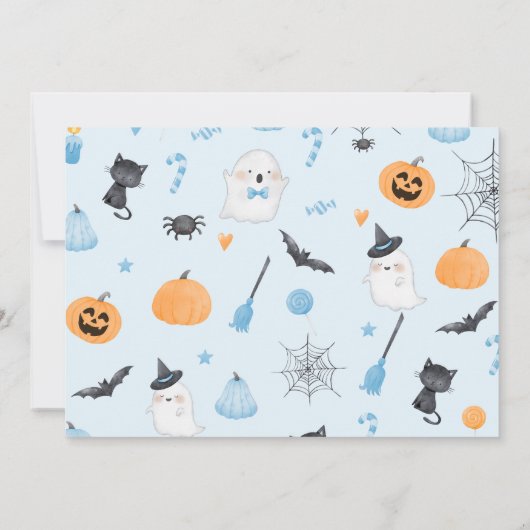 不気味One Halloween誕生日フォトサンキューカード 招待状 (裏面)