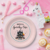 不気味One Pink Halloween 1st Birthdayパーティー ペーパープレート (パーティー)