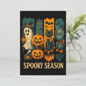 不気味Season Halloween -幽霊、カボチャ、猫 招待状 (スタンド正面)
