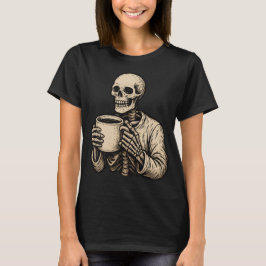 不気味Skeleton Coffee Cups|ハロウィーン秋グラフィック Tシャツ