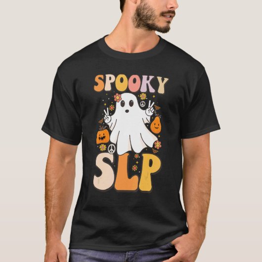 不気味SLP Groovyハロウィーン言語言語パス Tシャツ (正面)