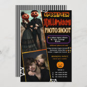 不気味Szn Glowハロウィーン写真撮影 招待状 (正面/裏面)