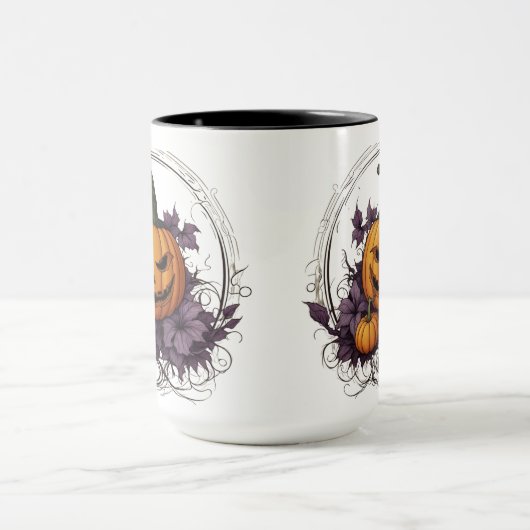 「不気味Vibes Halloween Mug - Sip in おもしろいスタイル!」 マグカップ (中央)