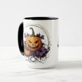 「不気味Vibes Halloween Mug - Sip in おもしろいスタイル!」 マグカップ (正面左)