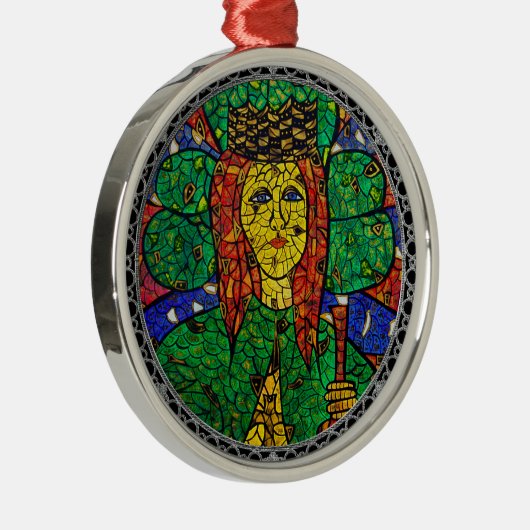 不況および心配St Dymphnaの守護聖人 メタルオーナメント (右)