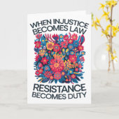 不法が法となれば抵抗は義務となる カード (黄色い花)