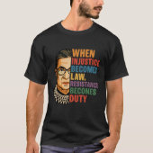 不法が法となれば抵抗は義務となる Tシャツ (正面)