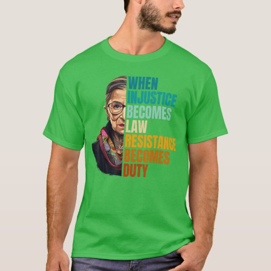 不法が法律になるとき、抵抗は義務となる Tシャツ (正面)