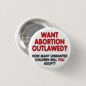 不法とされる中絶がほしいと思って下さいか。 何不必要…か 缶バッジ (正面&裏面)