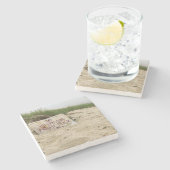 不法侵入なし：プライベートビーチVibes ストーンコースター (横)