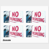 不法侵入なし 長方形シール (シート)