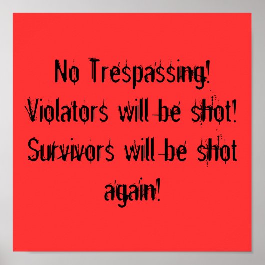 不法侵入ポスターなし ポスター (正面)