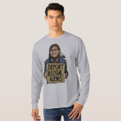 不法入国者のワイシャツを追放して下さい Tシャツ (正面フル)