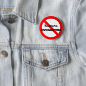 不法移民に対してNo 缶バッジ (インサイチュ)