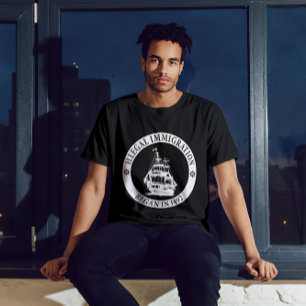 不法移民は1492コロンバスの日に始まった Tシャツ
