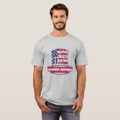 不法移民赤白青 Tシャツ (正面フル)