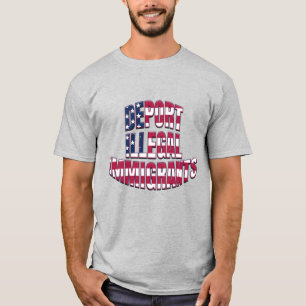 不法移民赤白青 Tシャツ