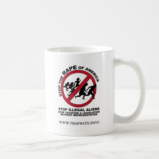 不法移民 コーヒーマグカップ (右)