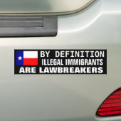 不法移民 バンパーステッカー (車上)