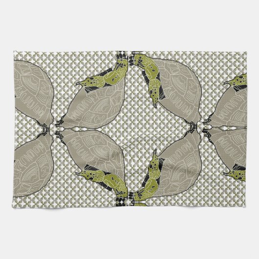 不法行為カメ キッチンタオル (横)