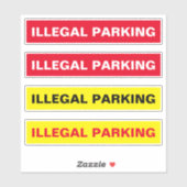 不法駐車 シール (シート)