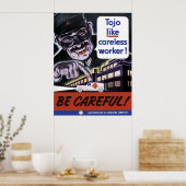 不注意な労働者のような東条 ポスター (キッチン)