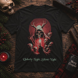 不浄の夜 静かな夜 オカルト ゴシック クリスマス Tシャツ