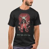 不浄の夜 静かな夜 オカルト ゴシック クリスマス Tシャツ (正面)