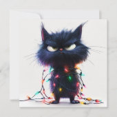 不満げなホリデーキティのホリデーカード シーズンカード (正面)