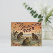 不満そうなカエル1895 ポストカード (スタンド正面)