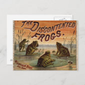 不満そうなカエル1895 ポストカード (正面/裏面)