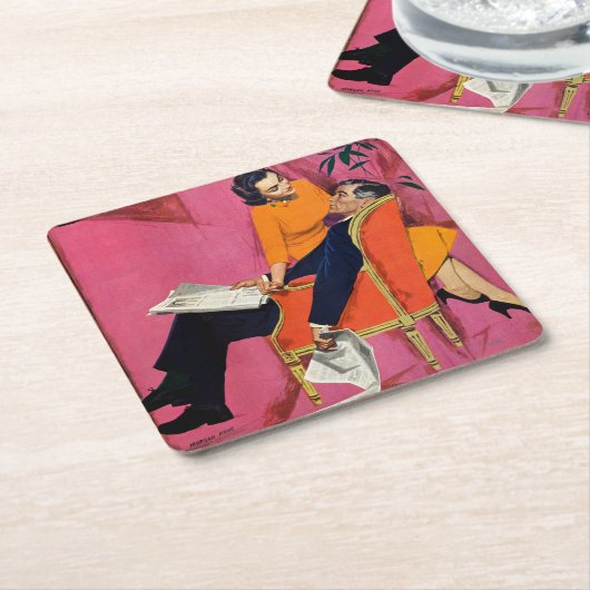 不満の年 スクエアペーパーコースター (アングル)