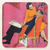 不満の年 スクエアペーパーコースター (正面)