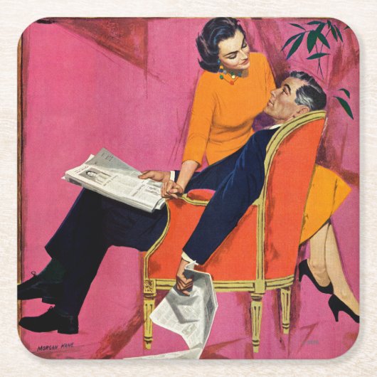 不満の年 スクエアペーパーコースター (正面)