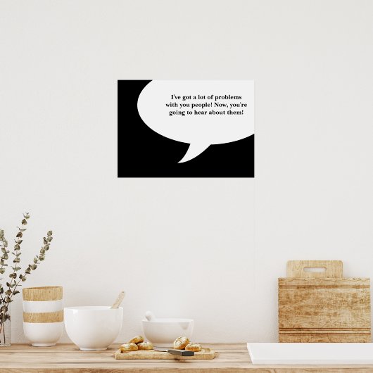 不満の放送お祭り引用文 ポスター (キッチン)