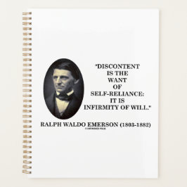 不満は自立エマーソンの欠乏である プランナー手帳